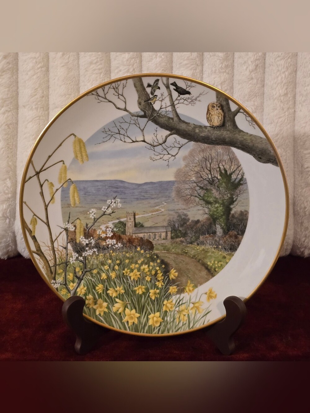 Vintage 1979 Franklin Porcelain Peter Barrett Plate - A Country Church in March